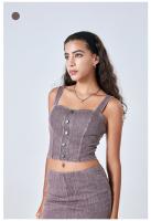Deportivo Top Vaquero Mujer ajustado con almohadillas, push up y alta elasticidad - details 12
