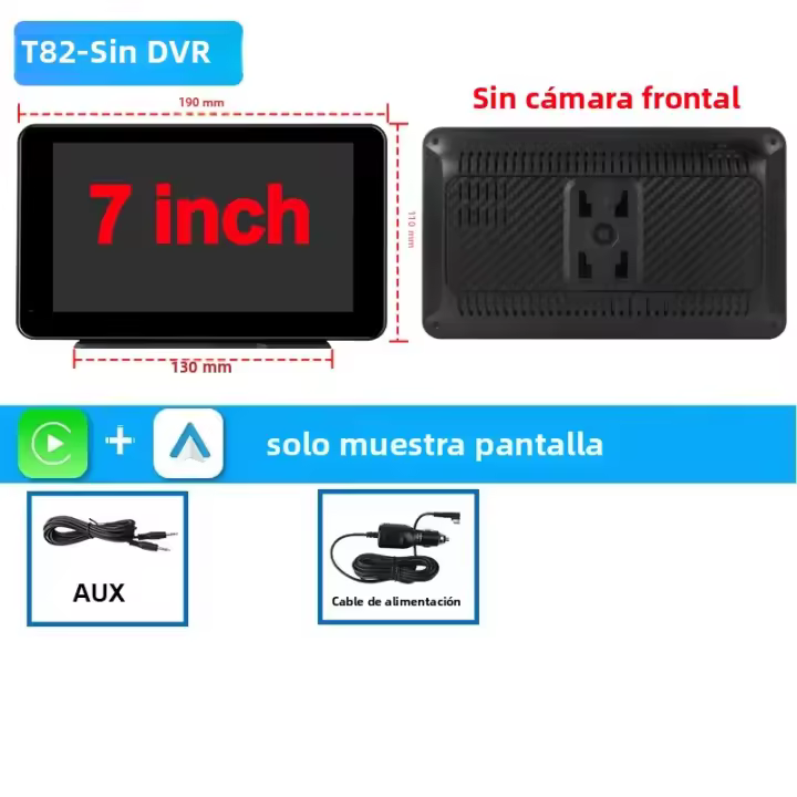 Cámara De Coche Dual Lente 8.1 Pulgadas 2.5K DVR Con Wireless CarPlay Android Auto Navegación GPS Bluetooth DVR De Dash Cámara - 1