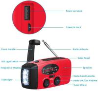 Rádio de emergencia, Rádio portátil pequeña am FM, Raios pilhas de emergencia, transstores Raios Pequeños con manivela solar alarm SOS, versátilla candeeiro reprodutor para Cortes de Energía - details 1