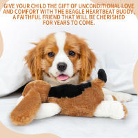 Juguete Interactivo Para Perros Puppy Dog Heartbeat Dinosaurio De Peluche Con Sonido De Corazón Juguetes Para Morder Para Entrenamiento En Caja Y Ayuda Al Sueño - details 2