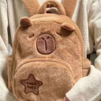 Mochila De Peluche Capybara Kawaii Para Mujeres Bolso Transversal Divertido De Dibujos Animados Gran Capacidad Bolsa Tote - details 4