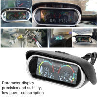 Gauge Digital De Temperatura Y Voltaje 2 En 1 Universal Para Coche LCD 12V/24V Medidor De Temperatura Y Voltaje Horizontal De 4.1x3.1x2in - details 2