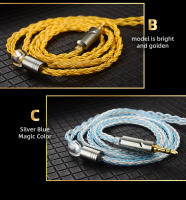 QKZ T1 KZ Auriculares Con Cable Platinado En 8 Hilo 0.75MM 2Pin Cable De Actualización HiFi Cable De Earphone 3.5MM DJ - details 5