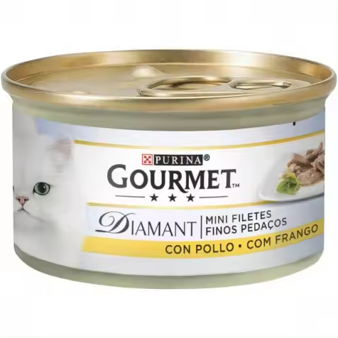 Purina Gourmet Diamant Filetes de Pollo Gato Latas 24 x 85 gr - 1