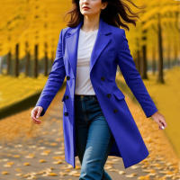 Nueva Chaqueta De Mujer De Invierno Con Manga Larga Y Cuello En V A-line Fashion Chaqueta De Trench Para Otoño Y Invierno - details 30