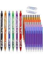 Juego De Bolígrafos De Gel Erasables 0.5mm Set De 6 Colores Alta Capacidad De Tinta Lavable Mango Súper Recargable Para Escritura En Oficina Y Escuela - details 0