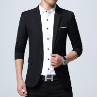 Chaqueta De Traje Para Hombre En Color Sólido Ajustada Elegante Blazer Para Bodas Y Negocios Moda Casual Traje Profesional - details 10
