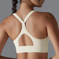 Sujetador deportivo con espalda descubierta para mujer, ropa interior de entrenamiento con hebilla ajustable para correr, Fitness, gimnasio, Bralette acolchado, ropa deportiva - details 16