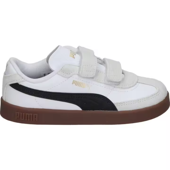 PUMA | Zapatillas Puma Infantiles – Deportivas en Color Blanco con Detalles en Beige y Negro – Sneakers con Cierre de Doble Velcro – Estilo Casual – Cómodas y Versátiles – Tendencia – Modelo 402307-8-02 - 1