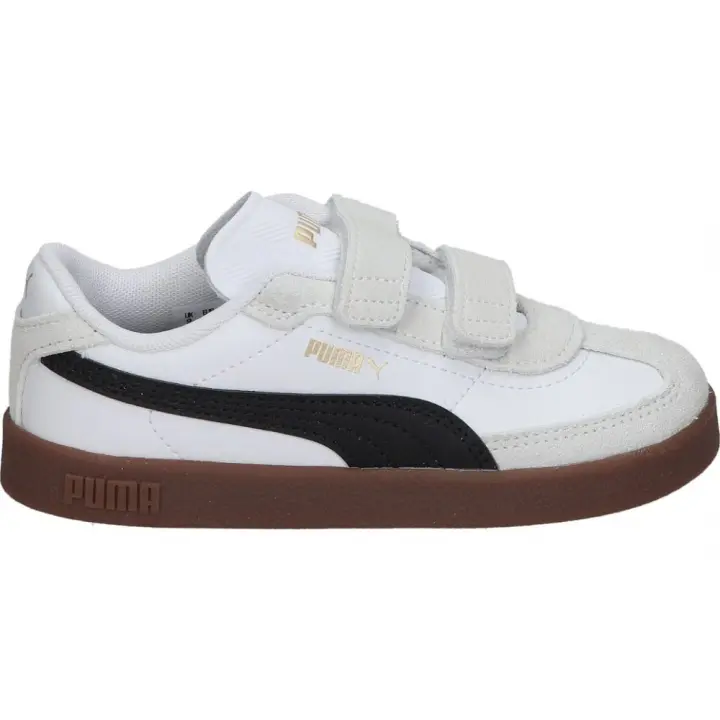 PUMA | Zapatillas Puma Infantiles – Deportivas en Color Blanco con Detalles en Beige y Negro – Sneakers con Cierre de Doble Velcro – Estilo Casual – Cómodas y Versátiles – Tendencia – Modelo 402307-8-02 - 1