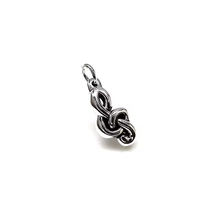 Inmaculada Romero Colgante Plata Ley 925m Clave Sol Pequeño 20mm Mujer - 1