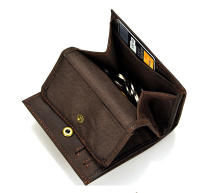 Cartera De Cuero Genuino Para Hombre Pequeña Y Delgada Con Bolsillo Monedas Portatarjetas Vintage Bolsa Para Dinero - details 8