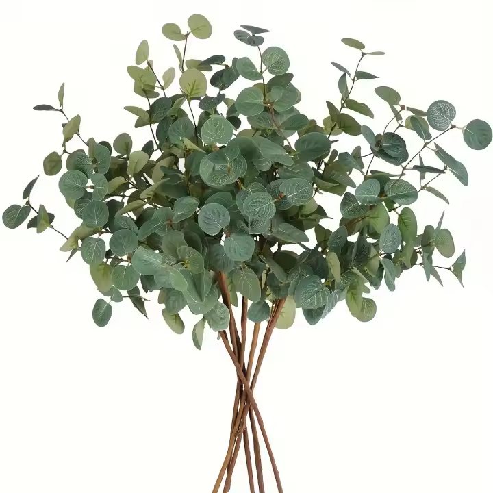 3pcs Ramas De Eucalipto Artificiales De 24'' Para Decoración De Hogar Arreglo Floral Para Bodas Centros De Mesa - 1