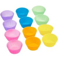 Set De 12 Molde Para Cupcakes De Silicona Para Hornear Herramientas De Decoración De Pasteles Accesorios De Repostería - details 4