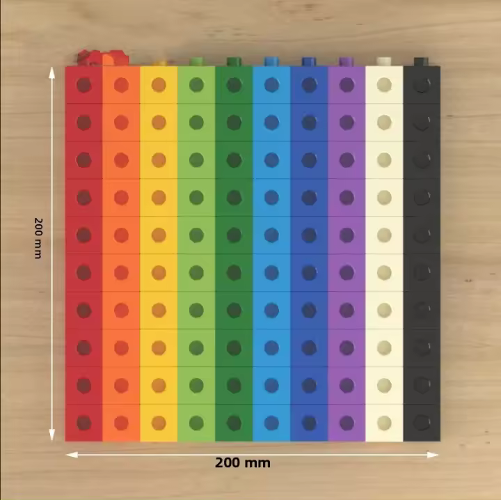 Juego De Bloques De Construcción Cuadrados 2x2x2CM 100 Piezas Para Niños Juguetes Educativos DIY De Modelado Con Bloques Cubos Para Desarrollo Infantil - 1