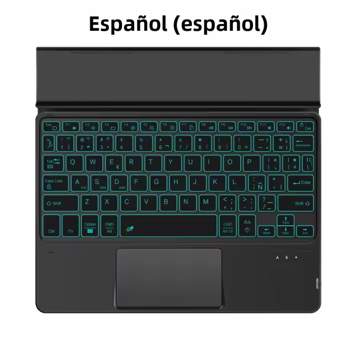 Teclado Portátil Con Ratón De Toque AJIUYU Para Samsung Galaxy Tab S9 FE SM-X510 X516B 10.9" A9+ S7 S8 A8 S6 Lite Con Iluminación Retroiluminada - 1