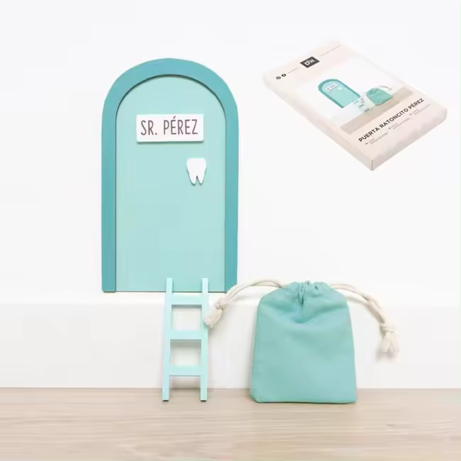 PUERTA RATONCITO PEREZ INFANTIL  AZUL 10x1x17 CM - 1