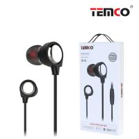 TEMCO Auriculares Intrauditivos EA07 Con Cable 1.2m y Microfono en el Cable, Almohadilla de Silicona, Dispone Negro y Blanco, Auriculares para Movil, Tablet, Ordenador, Portatil, MP3, Play. Auricular Ergonomico con Experiencia en Bajo Extra. - details 0