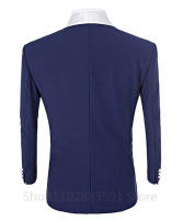 Traje De Boda Para Hombre 2024 Tuxedo Slim Fit 3 Piezas Con Chaleco Y Pantalón Traje De Novio Elegante Con Borla Lapel Casual De Cuatro Estaciones Material COTON Polyester Wool - details 2