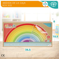 WOOMAX Juguete construcción de madera arcoíris XL - details 5