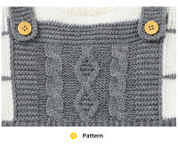 Romper Invierno Bebé Niño Niña Nueva Otoño Larga Manga Acrílico Unisex Mono De Playa De Pie Un Solo Piezo Ropa Infantil - details 8