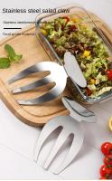 Cuchara De Frutas De Acero Inoxidable Herramienta De Ensalada Creativa Con Tres Dedos Gadgets De Cocina Eco-amigable - details 0