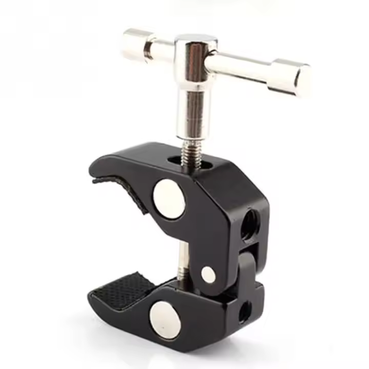 Aguja De Barra Metálica Klemmen Super C Clamps DSLR Rig Para Monitor De LCD Accesorios De Estudio Luz Metálica Pinzas De Crab T-Track - 1