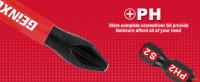 Geinxurn Bits De Destornillador Magnético #2 Phillips 6 Pulgadas Set De Bits De Acero De Aluminio Resistente Al Impacto PH2 - details 1