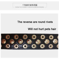 Correa De Cuello Ajustable Para Perros Y Gatos En Cuero PU Con Punta De Metal Estilo Punk Para Pequeños Animales - details 5