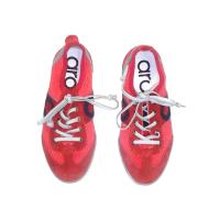 ARO_ ZAPATILLAS PICADA DELTA EN PIEL SERRAJE ROJO, CON CORDONES ELASTICOS - details 1