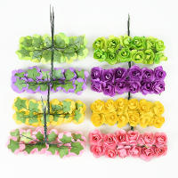 144pcs Hojas De Rosa Mini Pe 2cm Para Decoración De Casamiento Y Hogar Artesanía Scrapbooking Bouquet Artificial De Flores - details 1