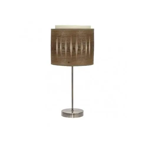 FABRILAMP Lámpara de Sobremesa Alexandra en Cuero y Madera Oscura - 42x17x17 Cm - 1