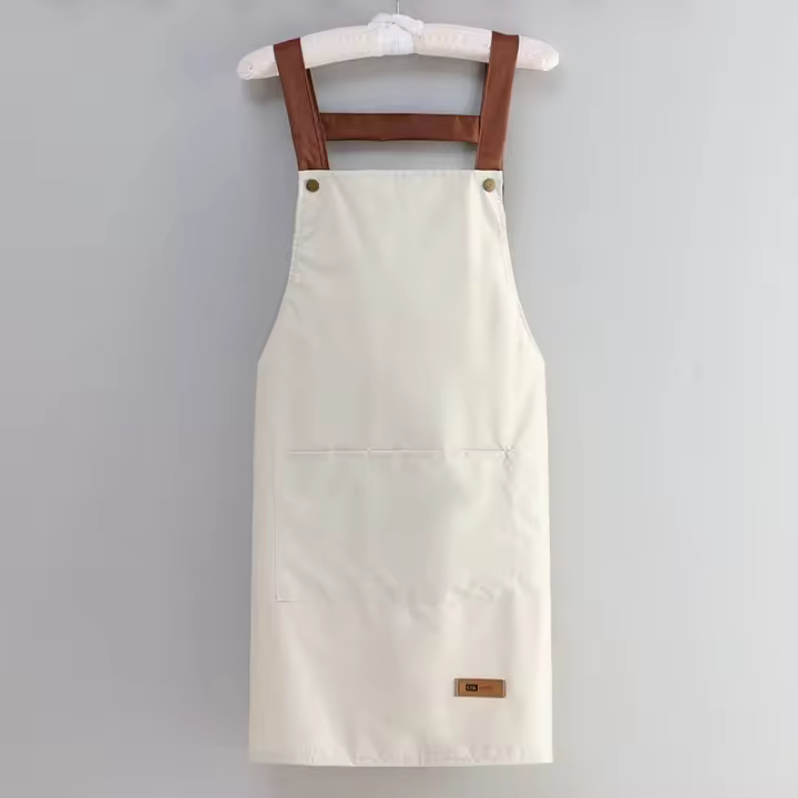 Delantal Impreso Para El Hogar Resistente Al Agua Y Al Aceite Para Cocina Con Almacenamiento Conveniente Para Hombres Y Mujeres Delantal De Lona Y PVC Para Cocinar Y Limpieza - 1