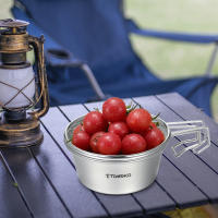 TOMSHOO Taza De Sierras De Acero Inoxidable Con Escurridor Y Tapa Para Camping Senderismo Y Escalada En Montañas - details 10