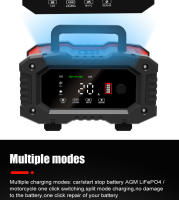 Cargador De Batería Automático Inteligente 12V/24V Para Coche Con Reparación De Pulso Para AGM Gel Ácido Plomo Carga 7 Segmentos - details 11