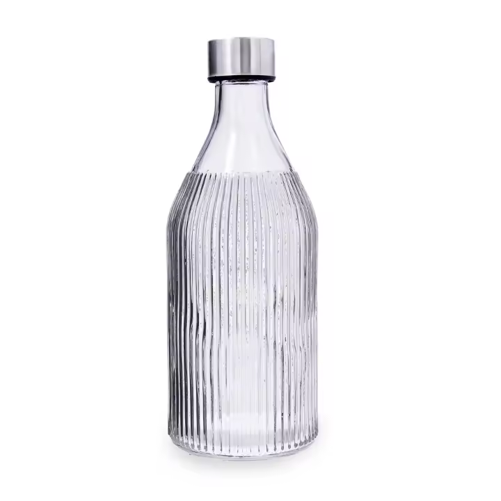 QUID MAISON Botella Mesa Vidrio Con Tapón 1L Gris - 1