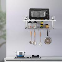 Estante para microondas, almacenamiento de cocina montado en la pared, estante de almacenamiento montado en la pared - details 3