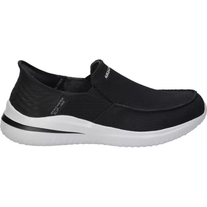 SKECHERS | Zapatillas Skechers Slip-ins Delson 3.0 Cabrino para Hombre – Deportivas en Color Negro – Sneakers Slip ins sin Cierre – Air Cooled Memory Foam – Apto para Lavadora – Vegan – Cómodas – Modelo 210604-BLK - 1
