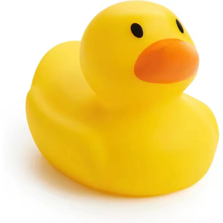 White Hot Safety Rubber Bath Duck Toy for Babies or Toddlers | Marker Turns White To Reveal The Word Hot When Bath is Too Hot - 1