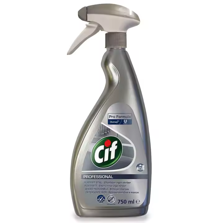 Limpiador Profesional de Acero Inoxidable y Cristales 0,75 Litros - Cif Diversey - 1