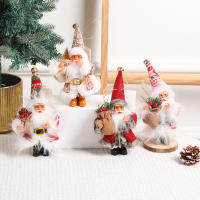 Muñeco De Peluche De Santa Claus Para Decoración De Navidad Colgante De Esquí Y Sled Para Árbol De Navidad Figura Moderna De Plástico - details 0