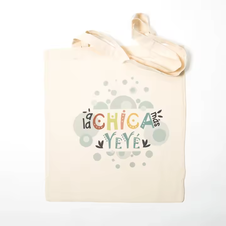 YOSIQUESE Bolsa de tela | Modelo: 'a la chica mas yeyé' | Productos y regalos solidarios hechos por personas con discapacidad - 1