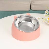 Tazón De Alimentos Para Mascotas De Acero Inoxidable Resistente Caídas Con Diseño Oblicuo Protege La Columna Vertebral Cervical Para Gatos Y Perros Colores Variados 200ml - details 8