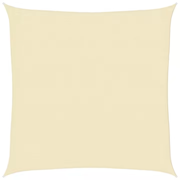 Toldo de Vela Cuadrada HDPE 2x2 m crema - 1
