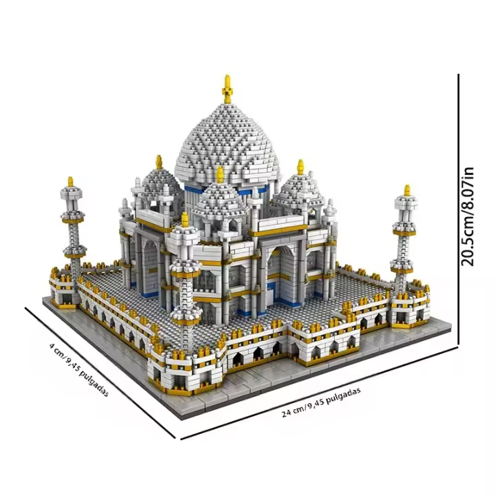 Conjunto De Bloques De Construcción De Arquitectura Famous Del Mundo Taj Mahal India Castillo Modelo Micro Bloques DIY Juguete Asamblea Para Adultos Y Niños - 1