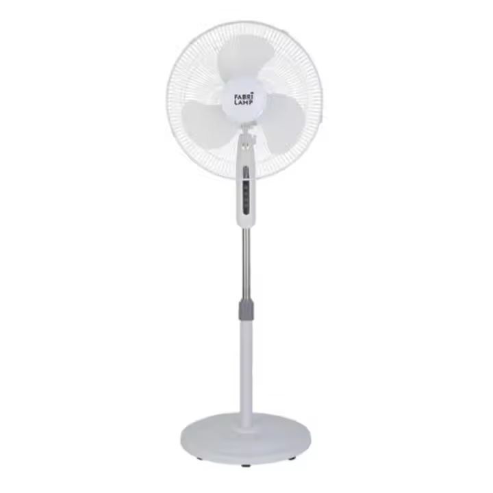 FABRILAMP Ventilador de Pie Etesio - Blanco - 3 Velocidades - 40W - Oscilante - 1