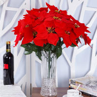 Decoración De Navidad Artificial De 50cm Planta Falsa De Pino Rojo Hoja De Monstera Estilo Pachira Macrocarpa Para Hogar Jardín - details 0