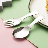 Juego De Comedor Portátil Para Niños En Acero Inoxidable 304 Uso Exterior Utensilios De Desayuno Y Postre Combinación De Cuchara Y Tenedor - details 31