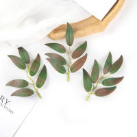 50Pcs Hojas De Planta Artificial En Silicio Para Decoración De Hogar Navidad Boda Fiesta Accesorios De Fondo DIY Caja De Caramelo Scrapbooking - details 10