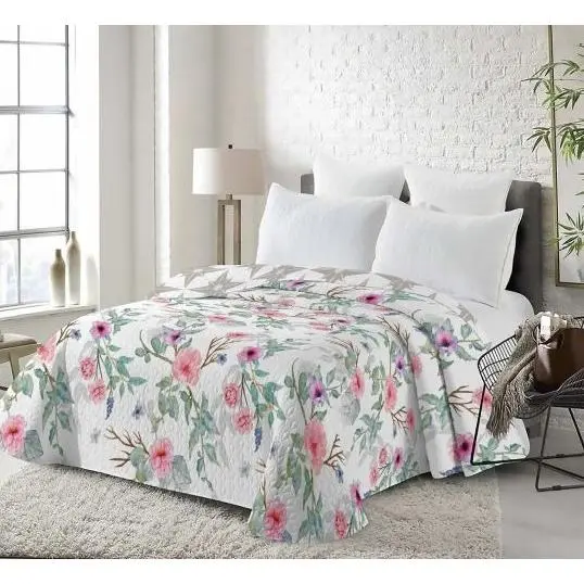 Colcha Bouti Verano revisible Estampada para camas de 90, 105, 135 y 150 cm. Colcha de Verano Poliéster. Bouti Reversible liso o estampado. Colcha fina y ligera. No incluye fundas de cojín. - 1